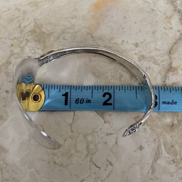 Gorham Sterling Silver Plate Handcrafted Spoon Cuff Bracelet - Picture 12 of 12